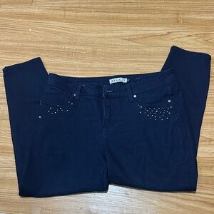 Ava &Alex Midnight Blue Skinny Jeans with Stud Accents